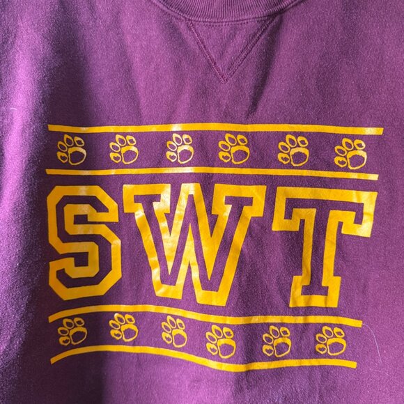 Vintage Southwest Texas State Texas State University Maroon Sweatshirt - Picture 16 of 16